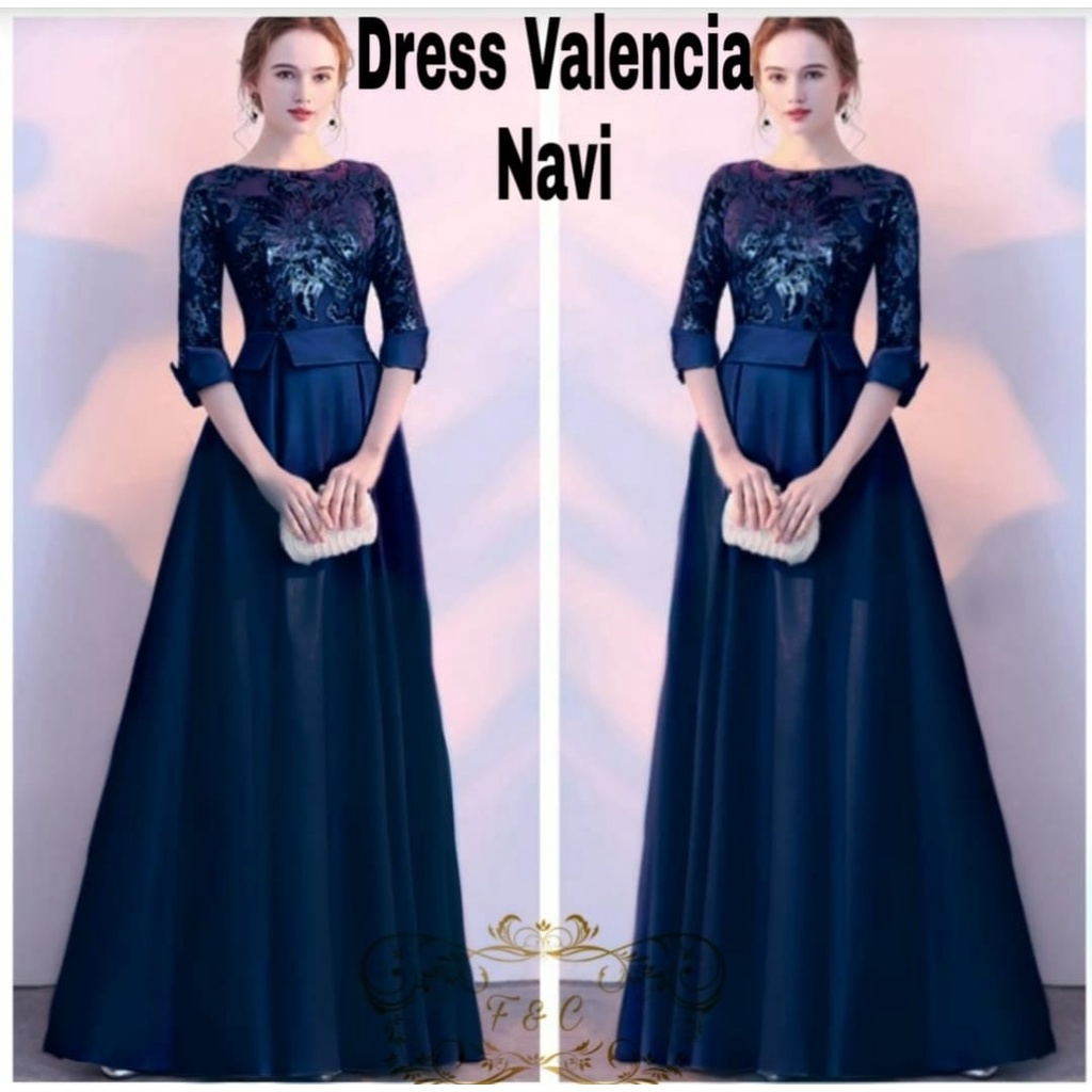 3 UKURAN M L XL DRESS VALENCIA FASHION PAKAIAN WANITA GAMIS MAXY FEHM