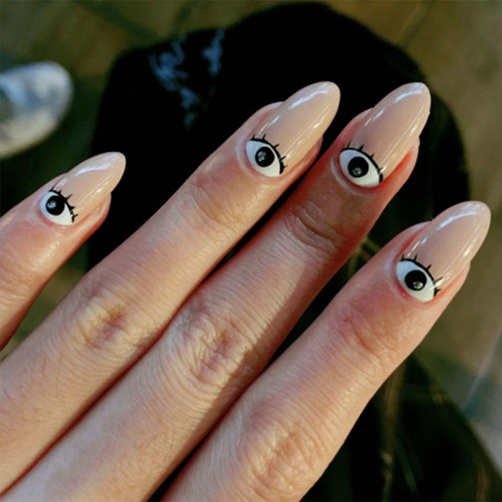 Agustina Stiker Nail Art Mata Biru Anak Lem Punggung Kartun Evil Eye DIY Dekorasi Nail Art