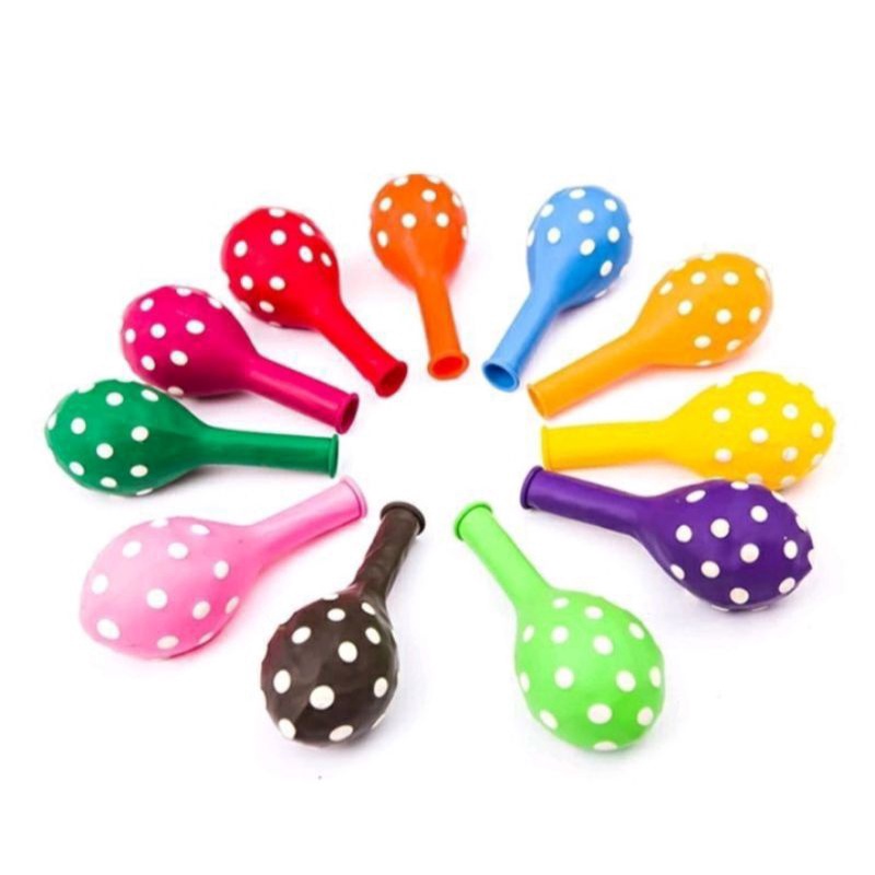 balon polkadot warna warni isi 100 pcs