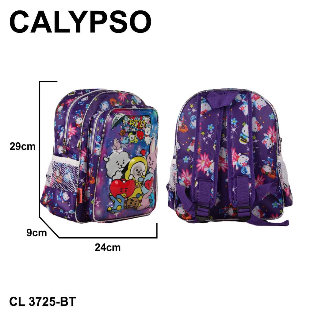 [KLIKTAS] Tas Ransel Sekolah Anak TK Paud ampu LED gambar kartun 3D Calypso 3725