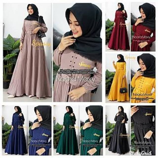 Maxy maxi dress noora nora noor nolera spassy spasy herlin kekinian saukiah prisilia plisket prisket