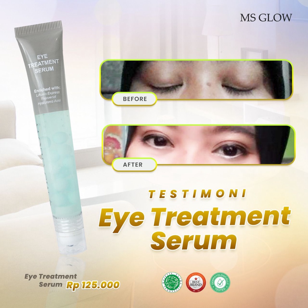 EYE TREATMENT SERUM EYE SERUM MS GLOW 100% ORIGINAL