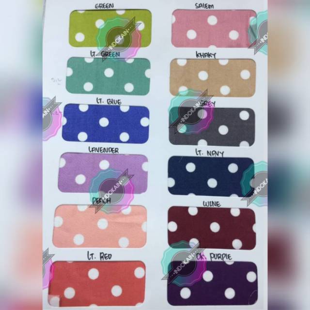 Bahan Kain Katun Jepang Tokai Senko 100% Authentic Motif Polkadot Besar