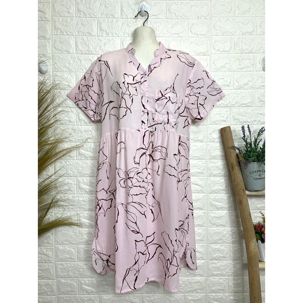 Daster Rayon AMRO Krah Shanghai Baju Tidur Wanita Dewasa Adem Motif Busui Kerah Homedress Sleepwear