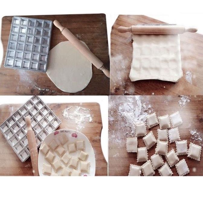 165mm Cetakan Adonan Pangsit / Ravioli DIY Bahan Aluminium Alloy