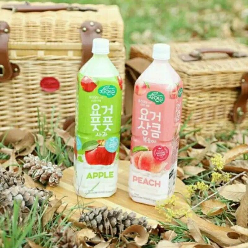 

Woongjin Zaiyeonun Yoghurt Peach/Apple Minuman Yogurt Korean Drink 340ml