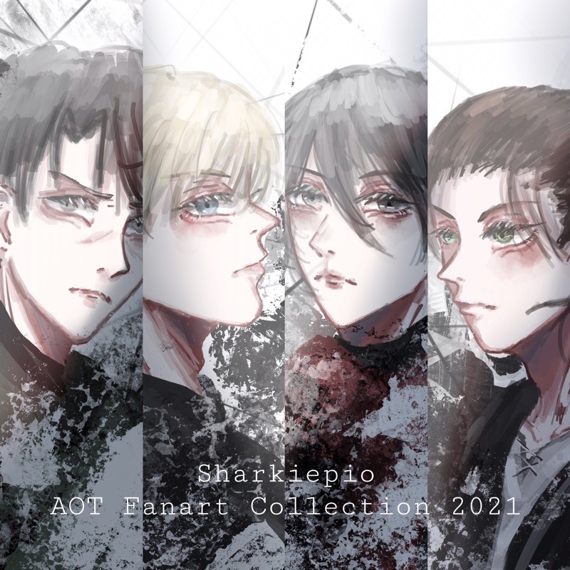Art Print Attack On Titan / Artprints Shingeki No Kyojin - Sharkiepio (Poster Anime AOT SNK)