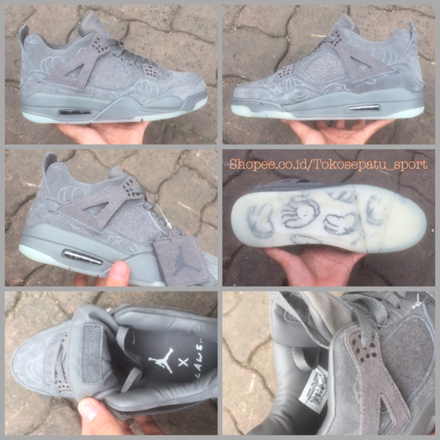 SEPATU KAWS X AIR JORDAN 4' COOL GREY PREMIUM