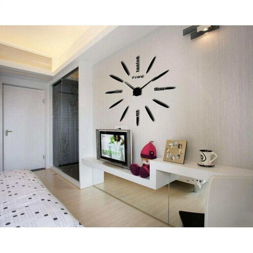 Jam Dinding Besar DIY Giant Wall Clock Quartz 80-130cm - DIY-202