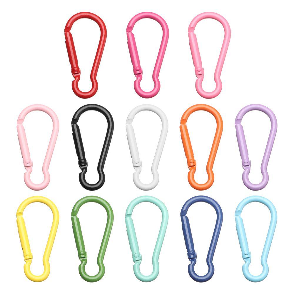 Suyo 5Pcs Tombol Panjat Pengaman Baru Multicolor Aluminium Alloy Carabiner
