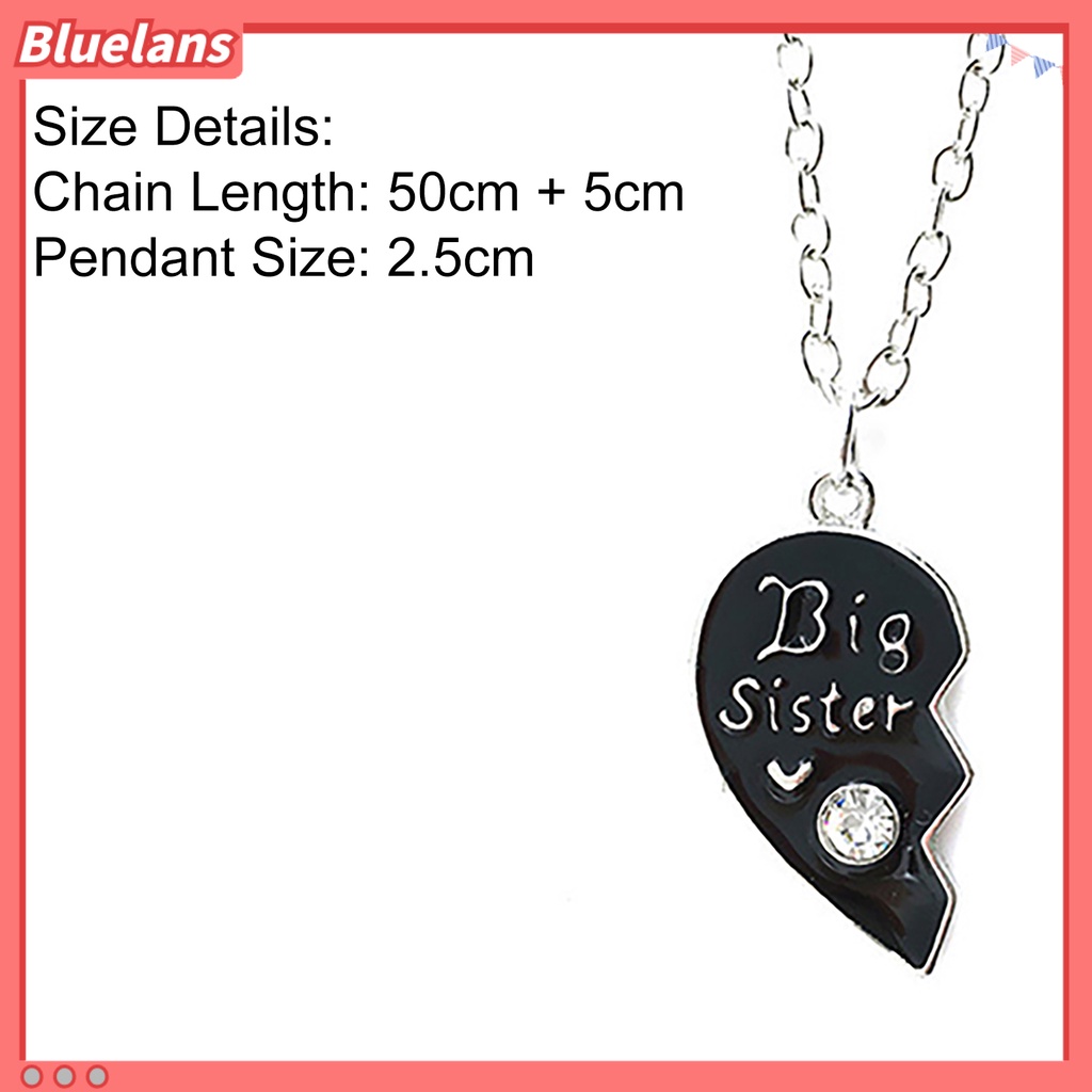 Bluelans Women Necklace Stylish Heart Puzzle Alloy Girls Pendant Necklace