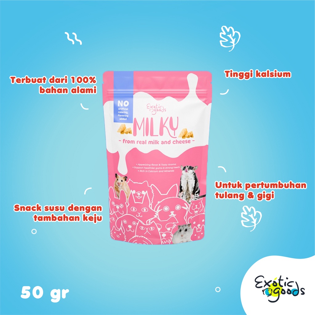 MILKY SNACK 50gr MAKANAN SUGAR GLIDER MILKY SUGAR GLIDER MILKY SNACK SUGAR GLIDER