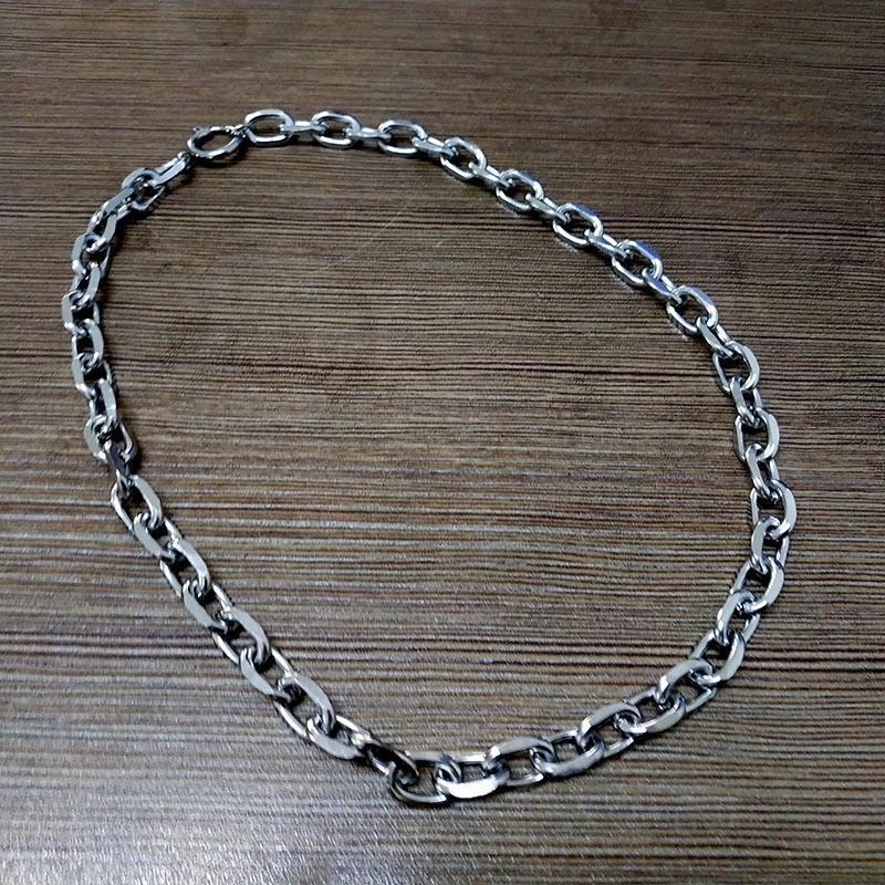 Klasik perhiasan baja titanium set sederhana tebal chain kalung hip hop Gelang ornamen aksesoris had