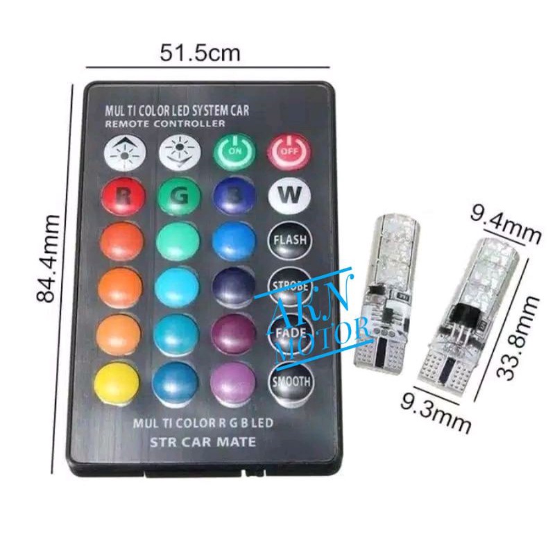 lampu led jelly remote lampu sen jelly T10 lampu led jelly