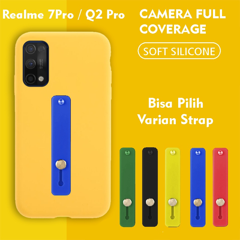 Softcase Silikon Baby Skin 3D Camera For Realme 7 Pro Free Strap Holder