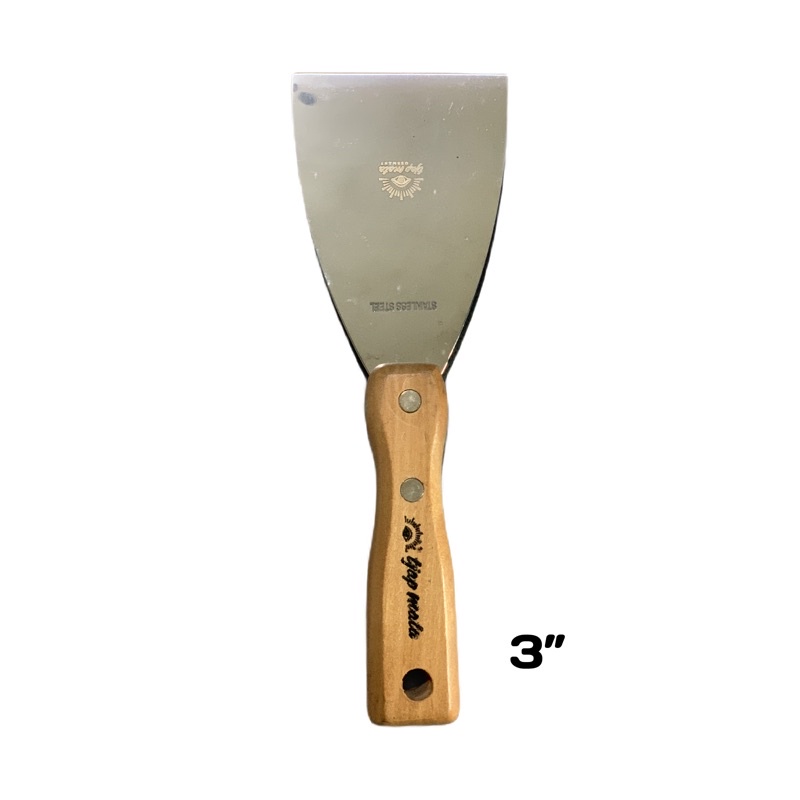 Kape Kapi Stainless Tjap Mata 3&quot; / Scrapper Tjap Mata 3&quot; Wooden Handle