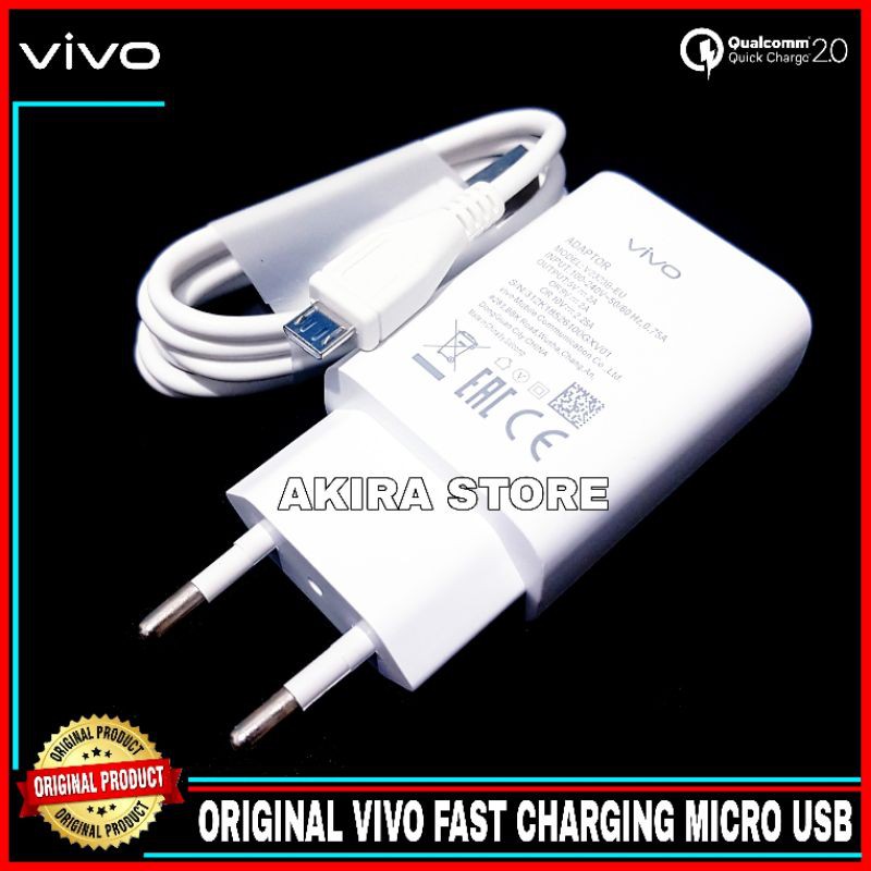 Charger Vivo Y20s ORIGINAL 100% Fast Charging Micro USB 18 Watt