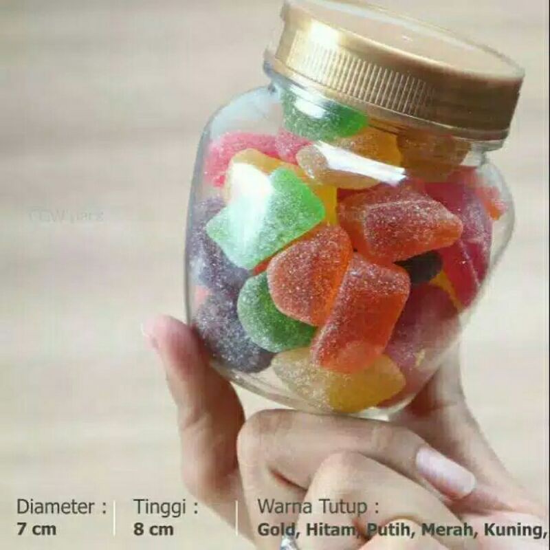 (10pcs) Toples plastik 175ml - toples permen - toples lucu -toples kecil -toples coklat -toples madu