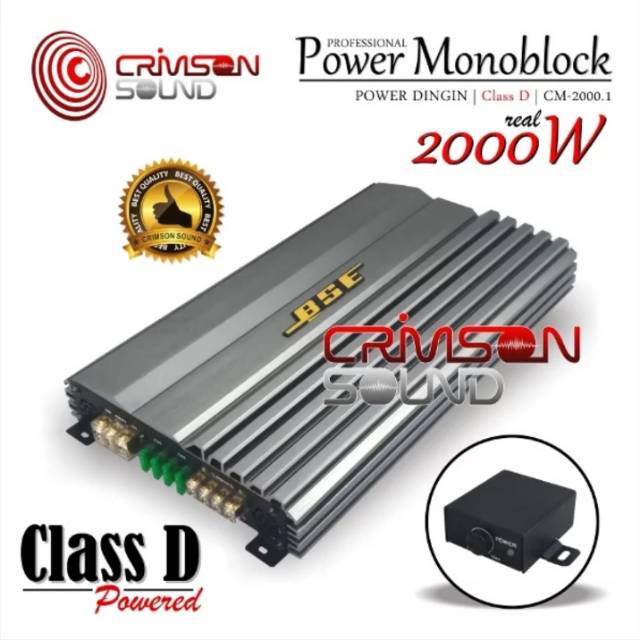 POWER MONOBLOCK BSE CM-2000.1 CLASS D 2000 Watt