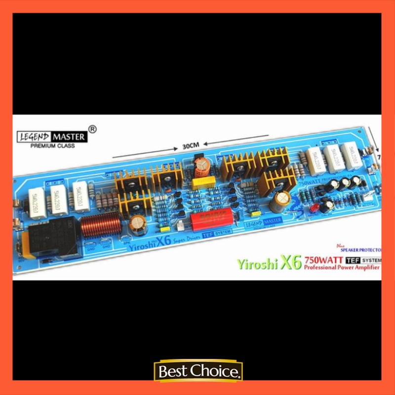 KIT DRIVER POWER YIROSHI X6 750W POWER AMPLIFIER X 6 TANPA TR FINAL