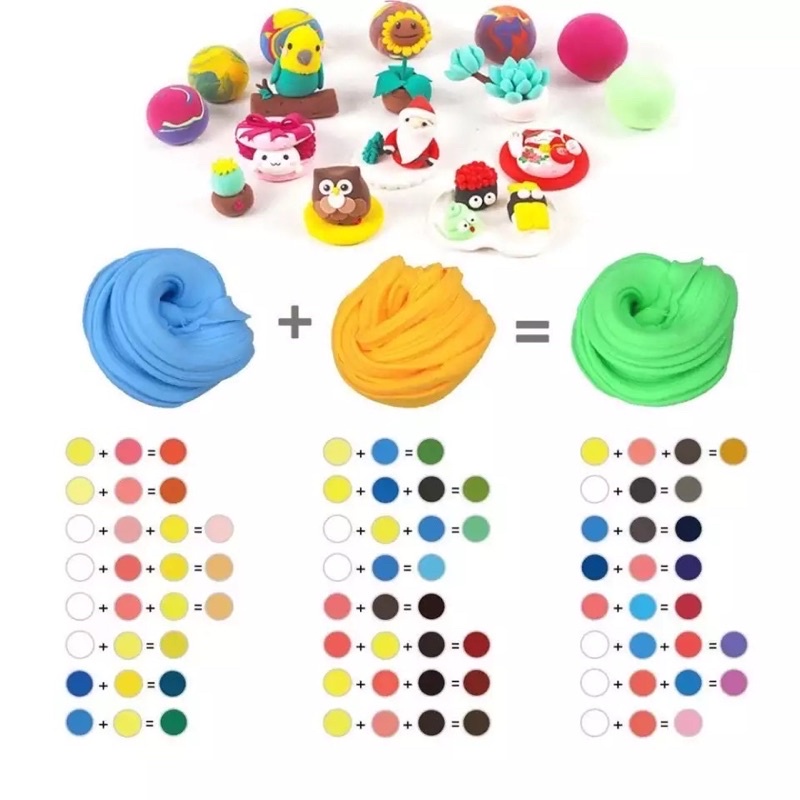 Mainan Clay set 12 warna / super clay 12 warna