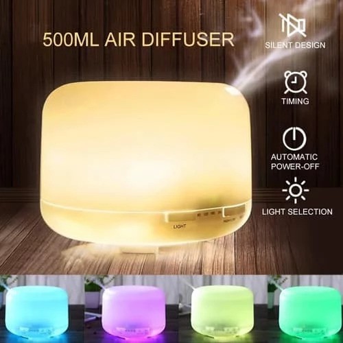 FREE REMOTE - Air Diffuser Humidifier Ultrasonic Aromatherapy 500ml - 7 COLOR LED