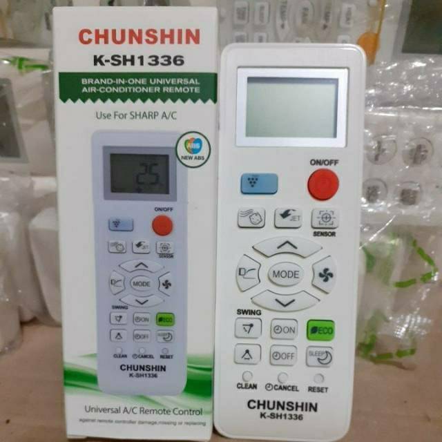 REMOTE REMOT AC SHARP ION PLASMACLUSTER BABY  MULTI UNIVERSAL CHUNSHIN