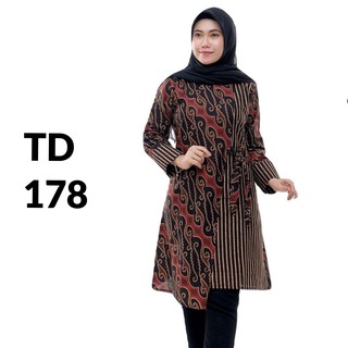  BAJU  TUNIK BATIK FASHION ATASAN TUNIK CEWEK KANTOR  OUTER  