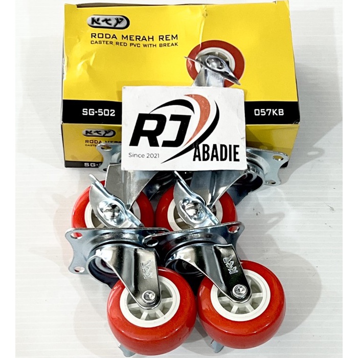 [1SET] Roda Kastor Nylon 2&quot; SET Caster Castor Skrup Rem Troli Etalase KTP 502