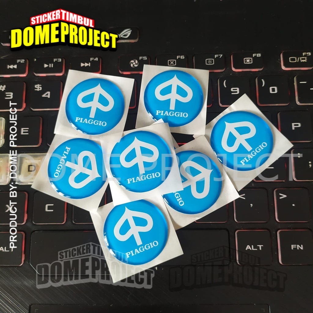 STIKER MOTOR EMBLEM 3D LOGO PIAGGIO KALIPER REM AKSESORIS YAMAHA HONDA SUZUZI KAWASAKI AESTHETIC KEREN