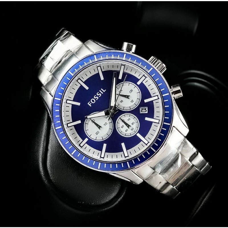 Jam Tangan Pria Merk Fossil Original Stainless Baterai