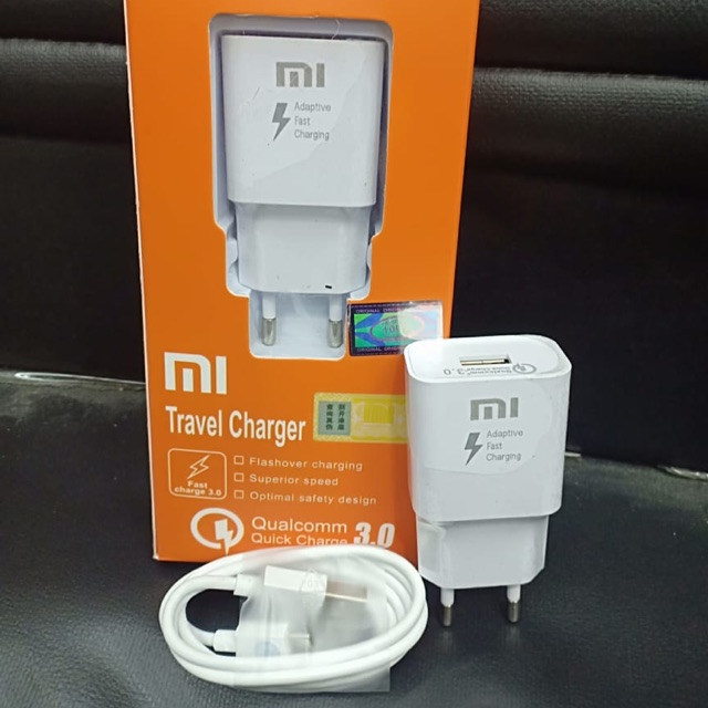 charger xiaomi fast Quick charge 3.0  mirco / tipe c mi8 mi9 redmi note 7 8 10 k20 pro fast charging