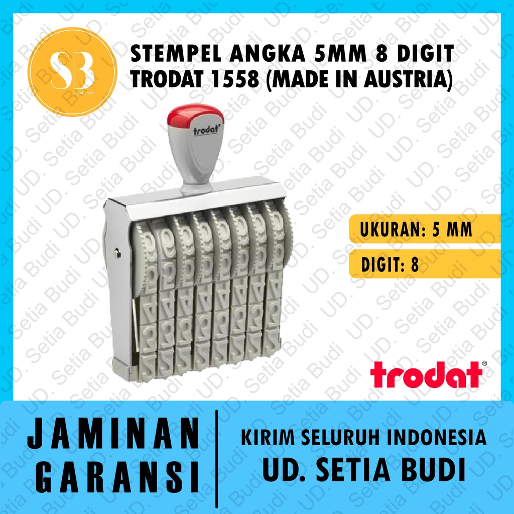 Stempel Angka 5mm 8 Digit Trodat 1558 (Made in Austria)