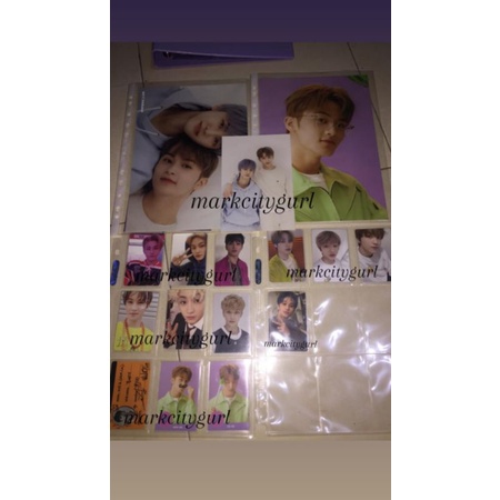 pc photocard mark mfal, departure, future dan pc chenle crazy ver, haechan cafe, jisung cafe