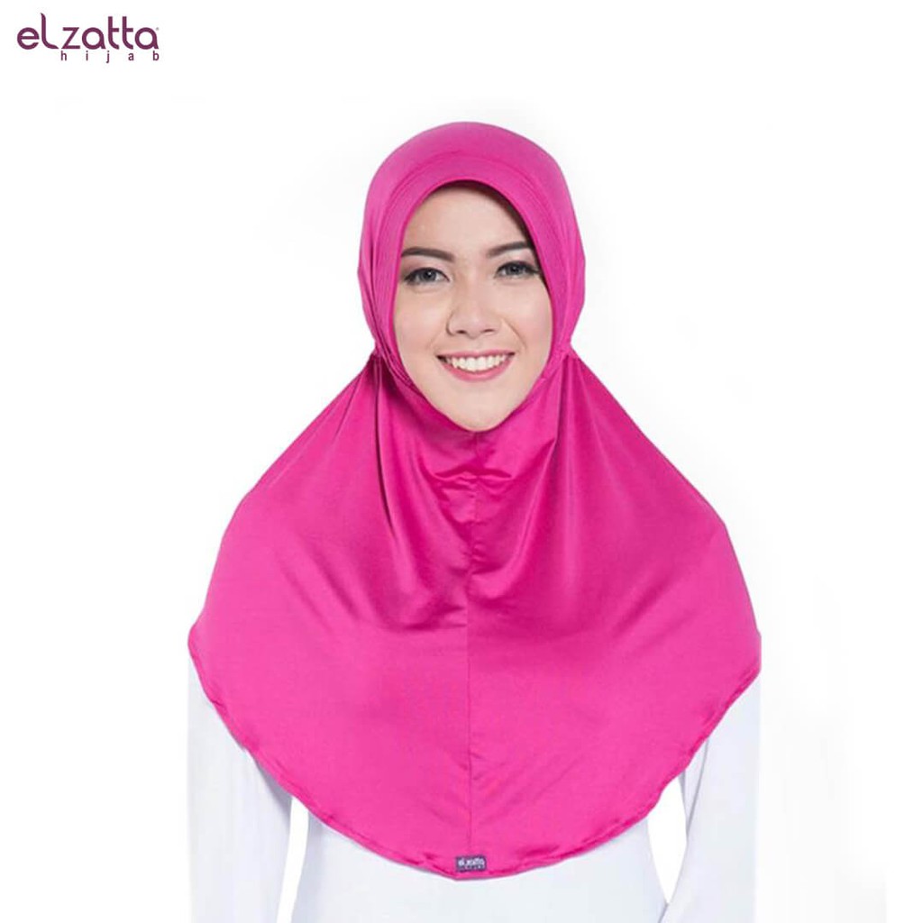 Promo Elzatta Hijab / Hijab / Hijab Instan / Bergo / Elzatta Basic / E001 PINK Murah