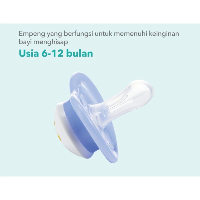 Empeng Pigeon Mini Light silicone Pacifier ada tutup S M L minilight