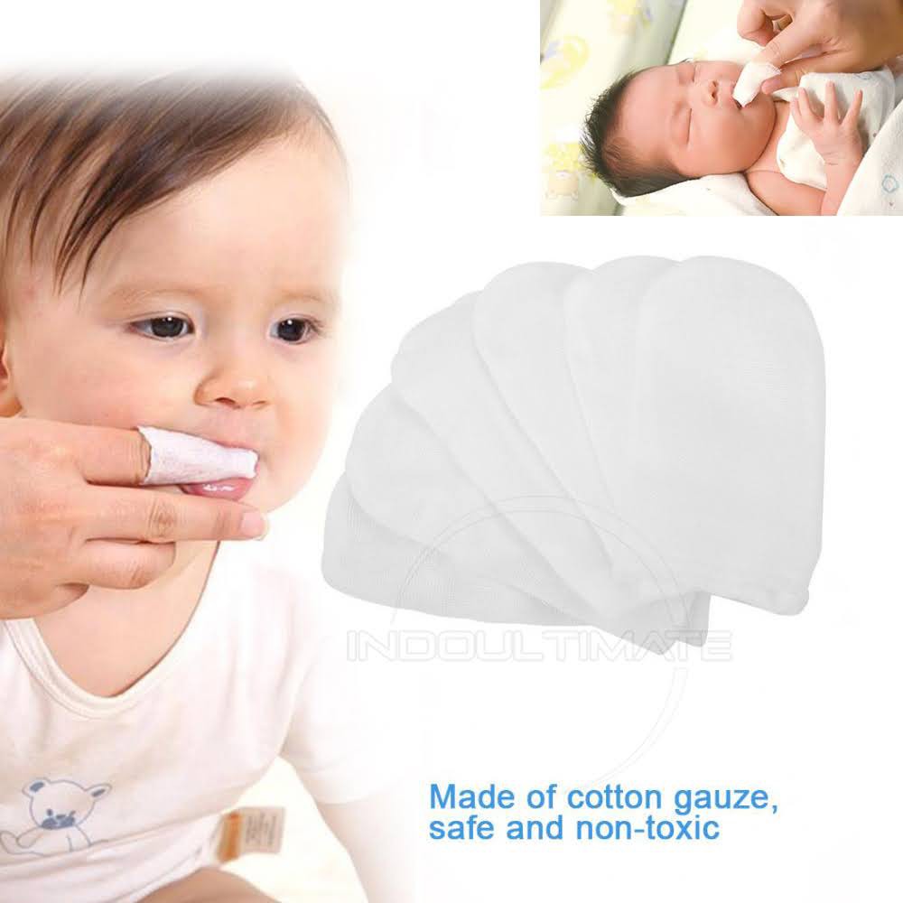 isi 6 Pembersih Lidah Bayi Oral Cleaning Finger Baby Newborn Sikat Gigi Kasa Finger Brush GJ-561