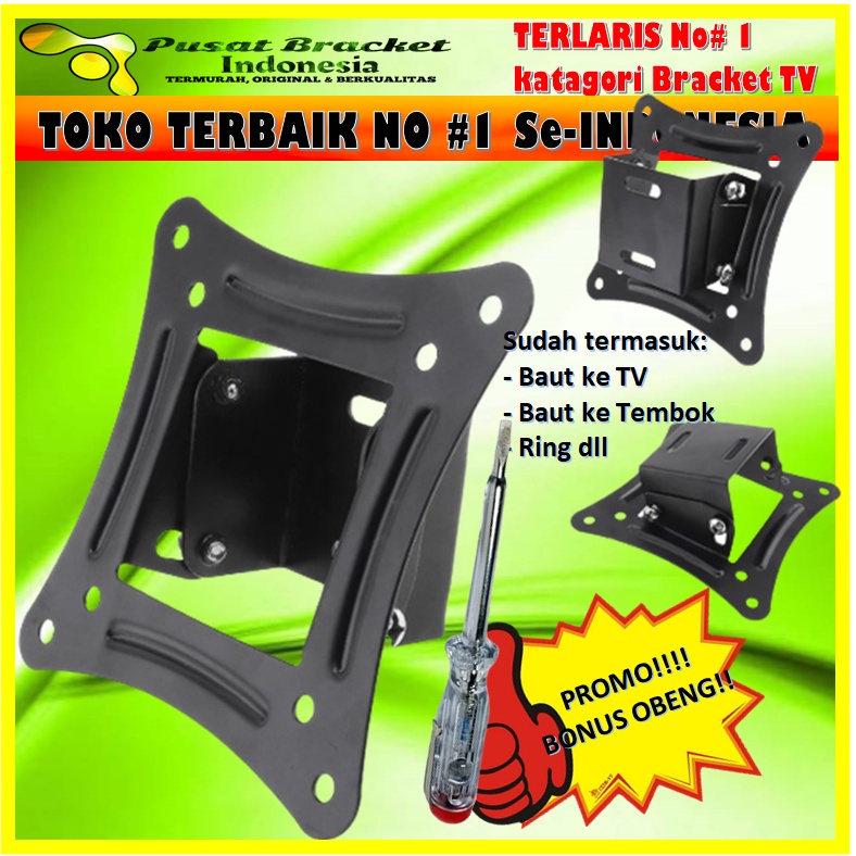 GARANSI COCOK!! Bracket monitor  14 17 19 21 22 24 27 28 14&quot; s/d  28 inch 6 arah model swifle/lengan TERMURAH!!! bracket breket braket briket