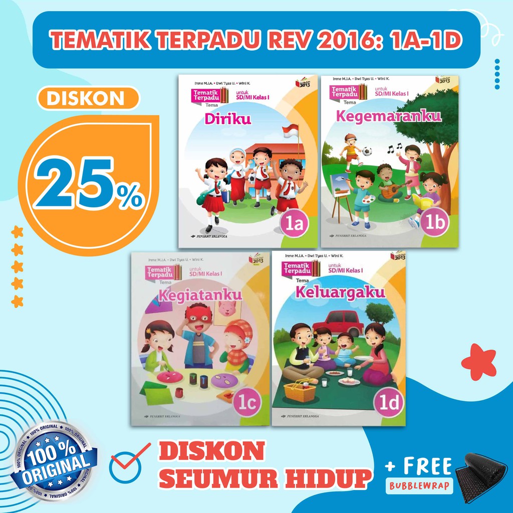 TEMATIK TERPADU KELAS 1 ED REVISI / TEMATIK TERPADU KELAS I ERLANGGA