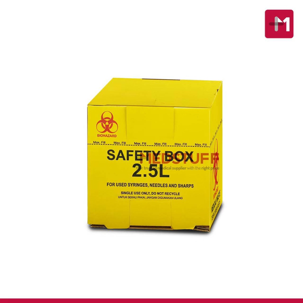 Safety Box 2.5L Tempat Sampah Tajam Medis