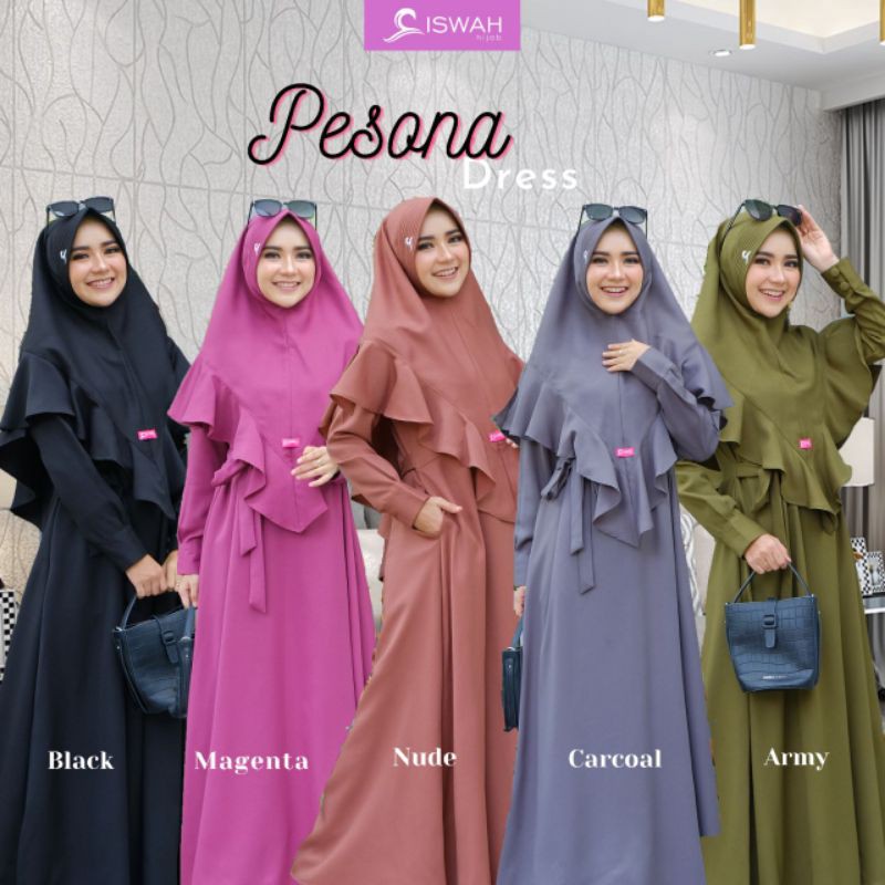 pesona dress by iswah hijab ori