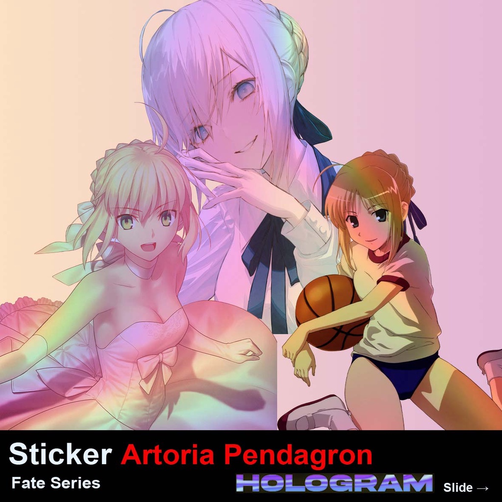 

HOLOGRAM Sticker Sticker Anime Saber Artoria Pendagron Fate Daily Life Vinyl Tumblr Bom Waterproof HD