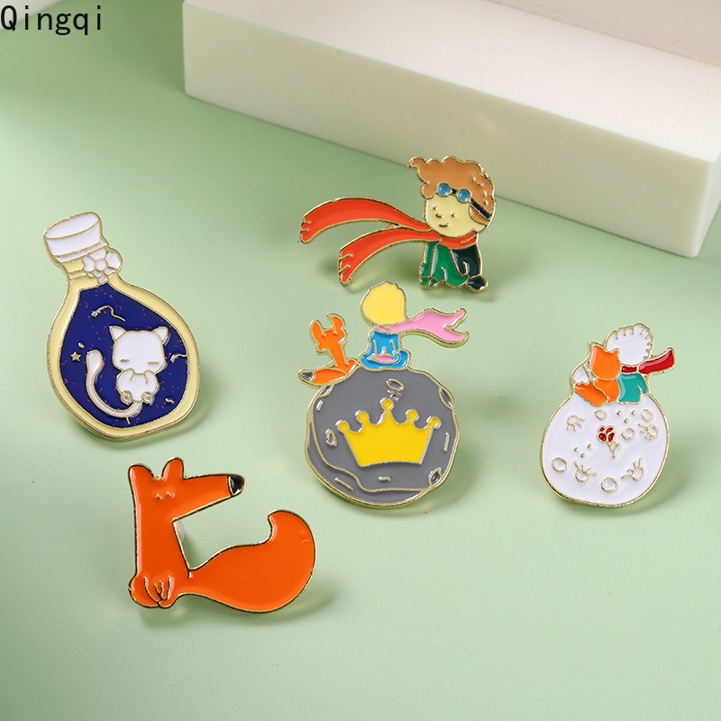 Bros Pin Enamel Desain Little Prince Fox Rose Planet B612 Gaya Klasik Untuk Hadiah Anak