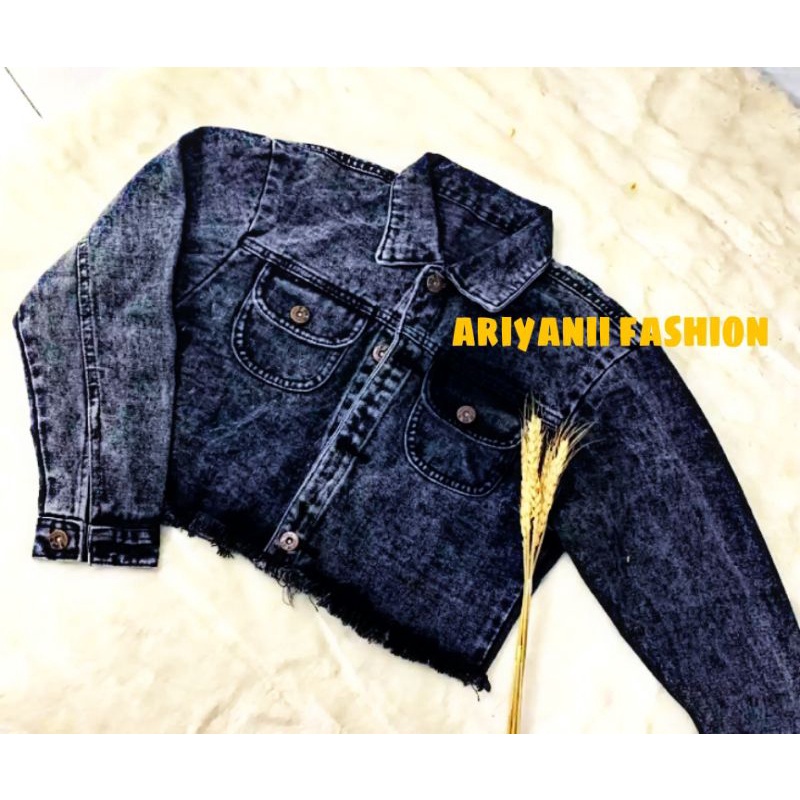 JAKET JEANS WANITA Rawis DENIM CHANMI CROP JINS JACKET MURAH KOREAN STYLE CEWE ORIGINAL GIRLS REPUBLIC