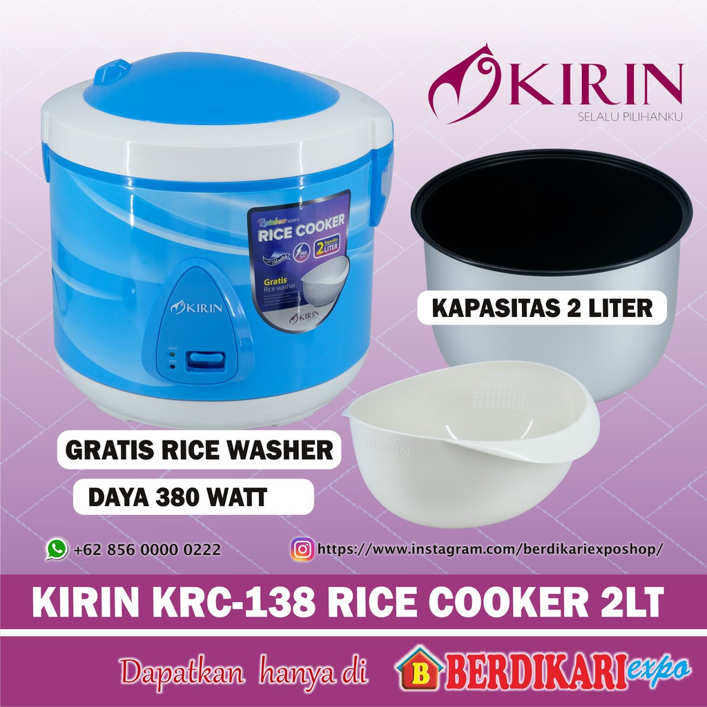 KIRIN KRC-138 RICE COOKER 2LT