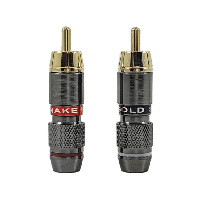 Jack RCA Gold Snake Konektor Male 1 set