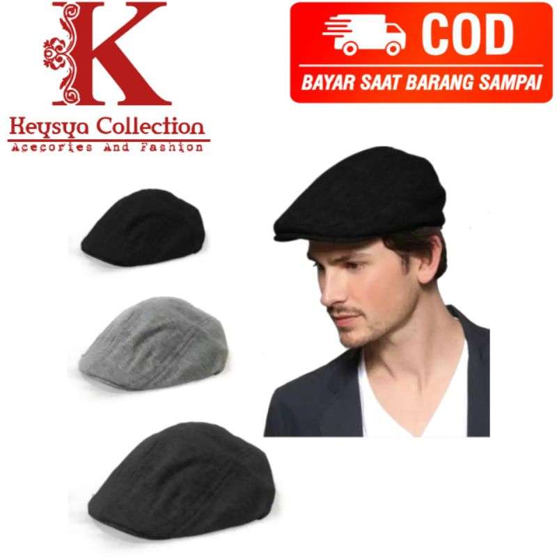 topi kodok / flat cap / topi copet / topi pelukis / topi sutradara