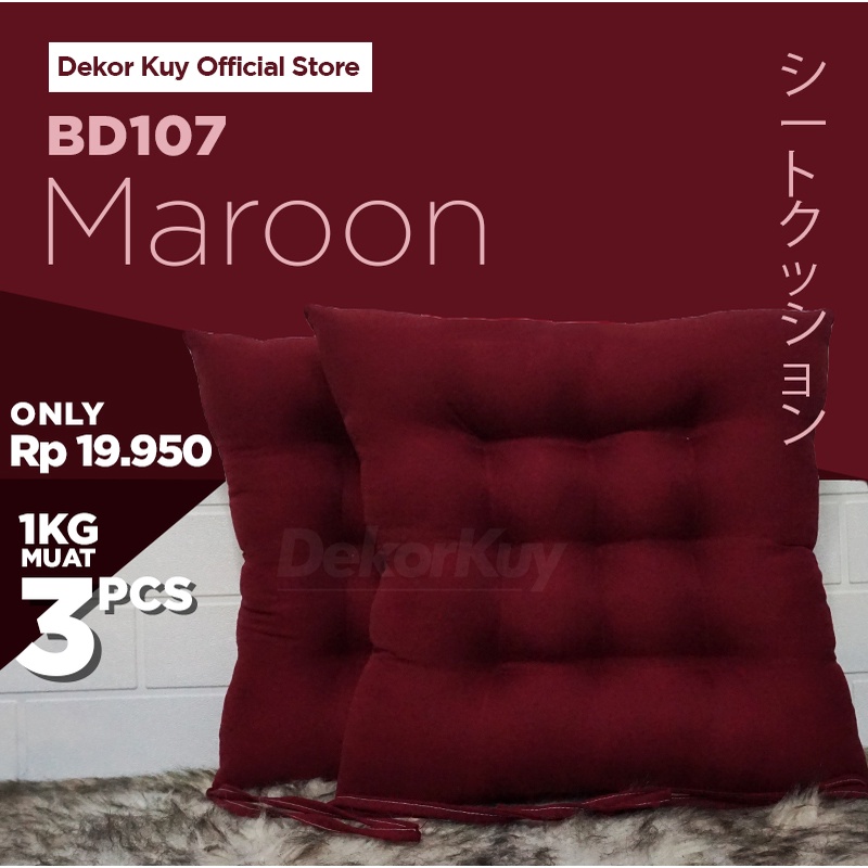 DK - Bantal Duduk / Bantal Alas Duduk Maroon - BD107