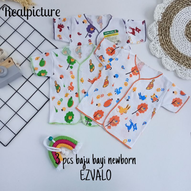 Baju bayi newborn 3 pcs corak terbaru