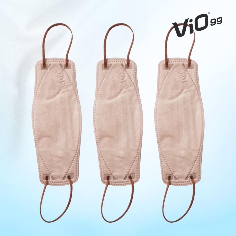 MASKER KF94 / VIO MASKER VF99 4PLY EARLOOP CARAMEL 25+5S